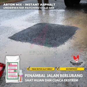 cold mix aspal dingin instan | arton mix asphalt instant underwater